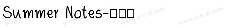 Summer Notes字体转换